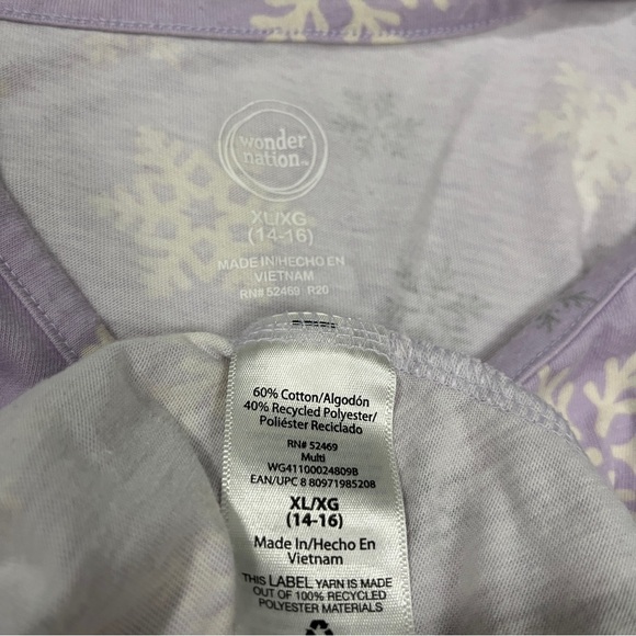 Wonder Nation Lavender Snowflake Dress size xl girls - Picture 3 of 9
